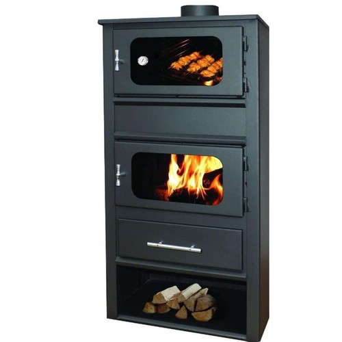 Stufa legna carbone con - a,