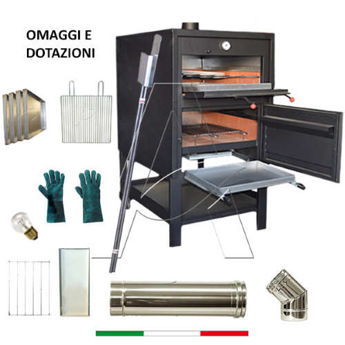 Forno legna con bruciatore - a,